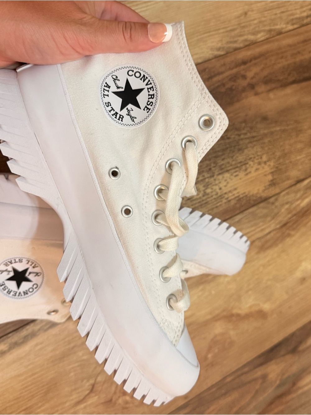 Converse White High-Top Platform All Star Sneakers